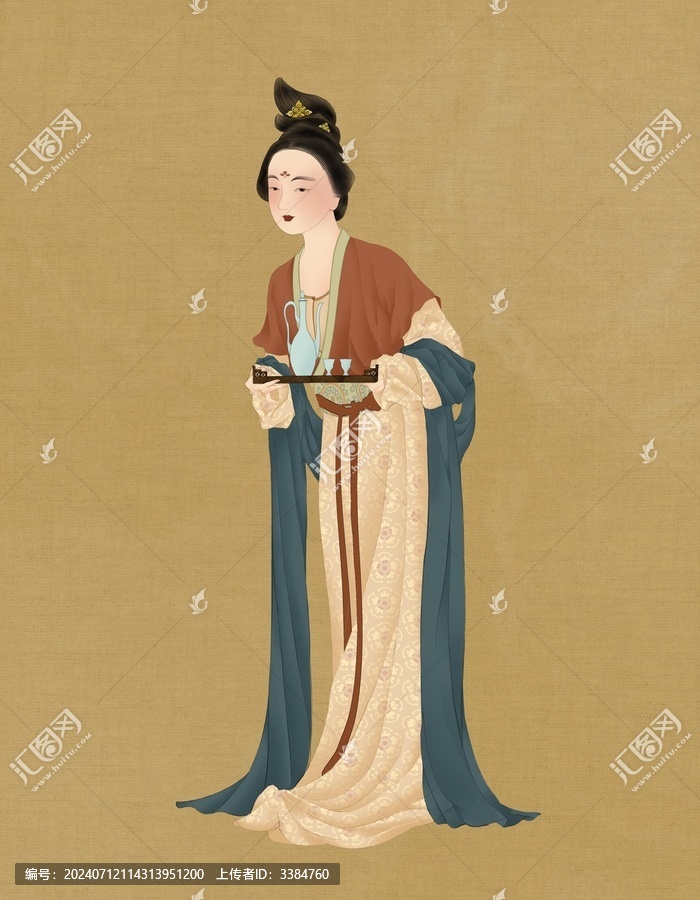 端酒仕女圖