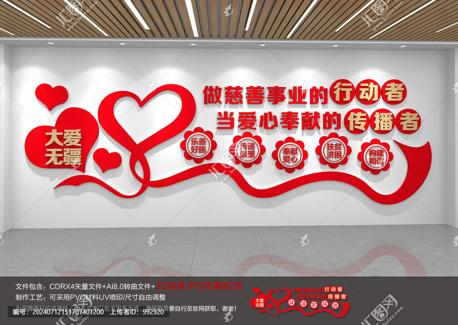 愛心慈善文化墻