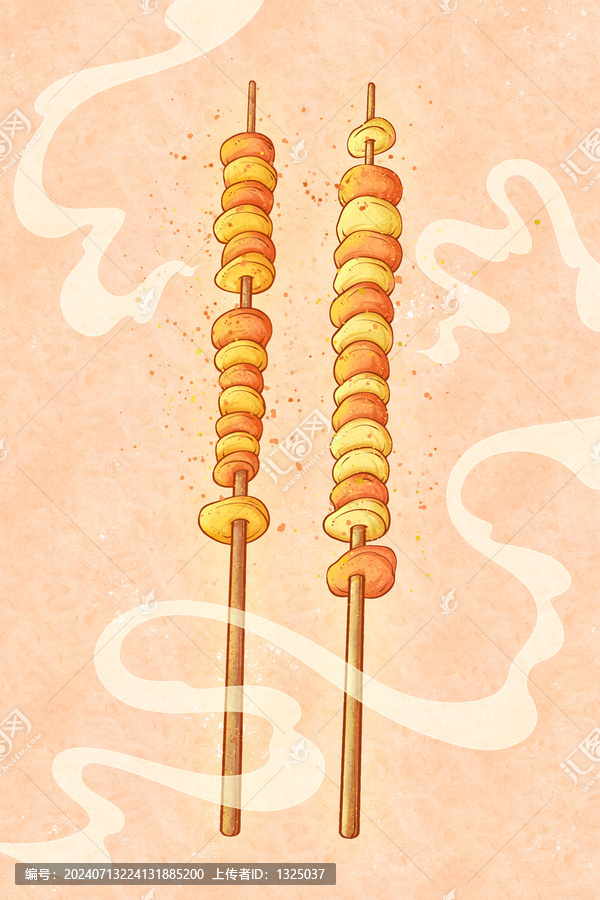 美味燒烤玉米串串高清分層源文件