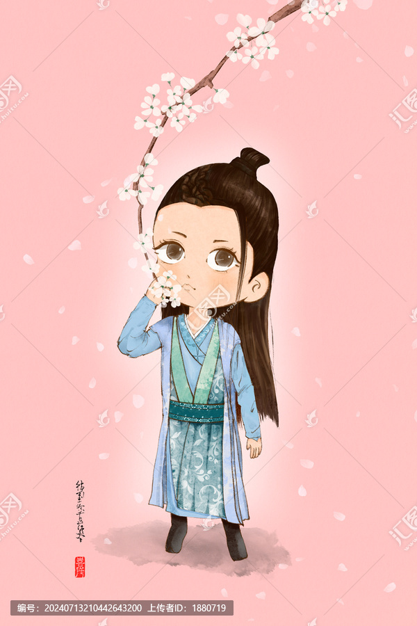 立繪水墨少年小男孩