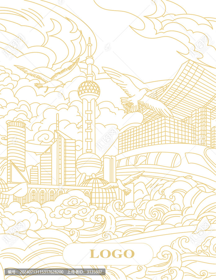 上海場(chǎng)景線(xiàn)稿