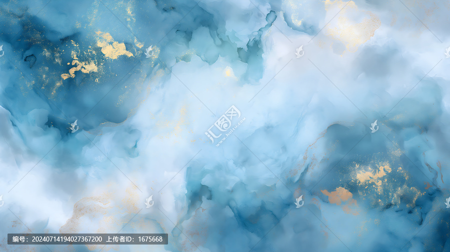 水墨抽象藍(lán)色背景