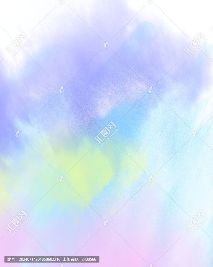 兒童紫色夢幻云朵畫
