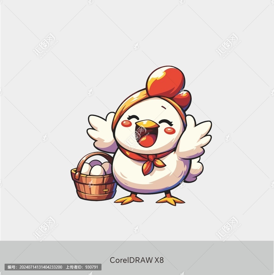 卡通老母雞