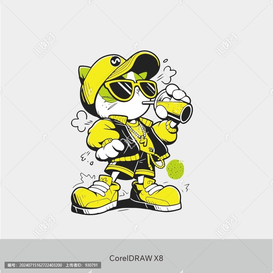 小貓喝奶茶