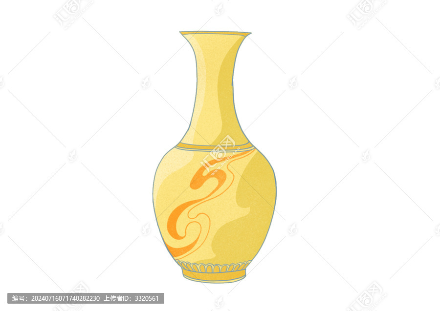 花瓶國潮插畫元素