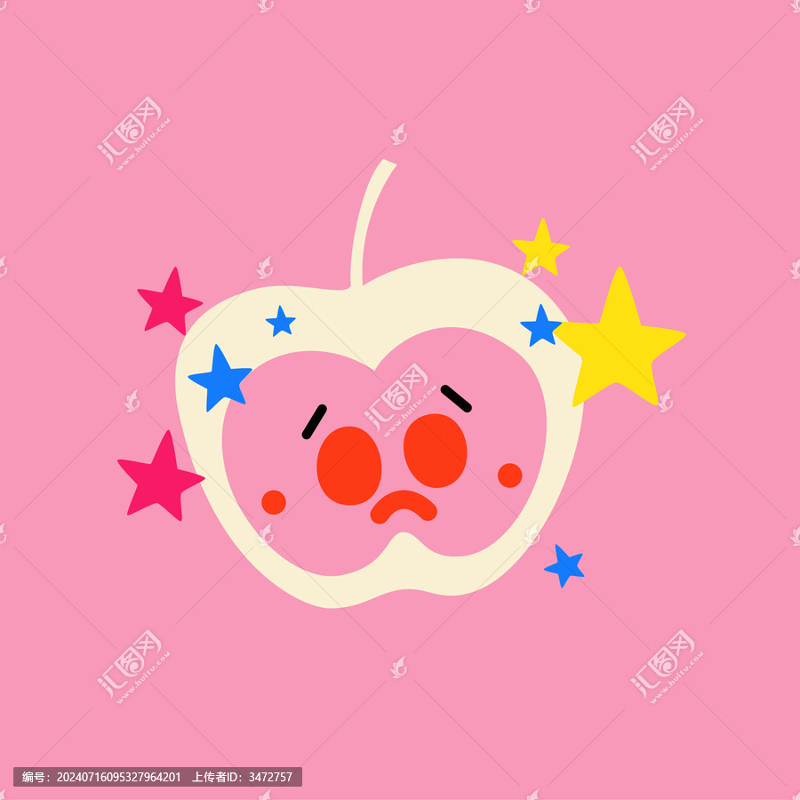 創(chuàng)意蘋果矢量插畫