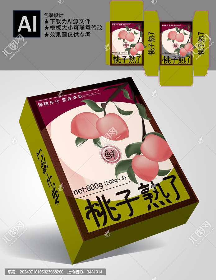 桃子包裝盒