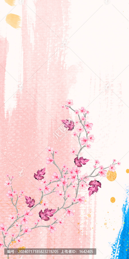 抽象背景花卉印花圖案