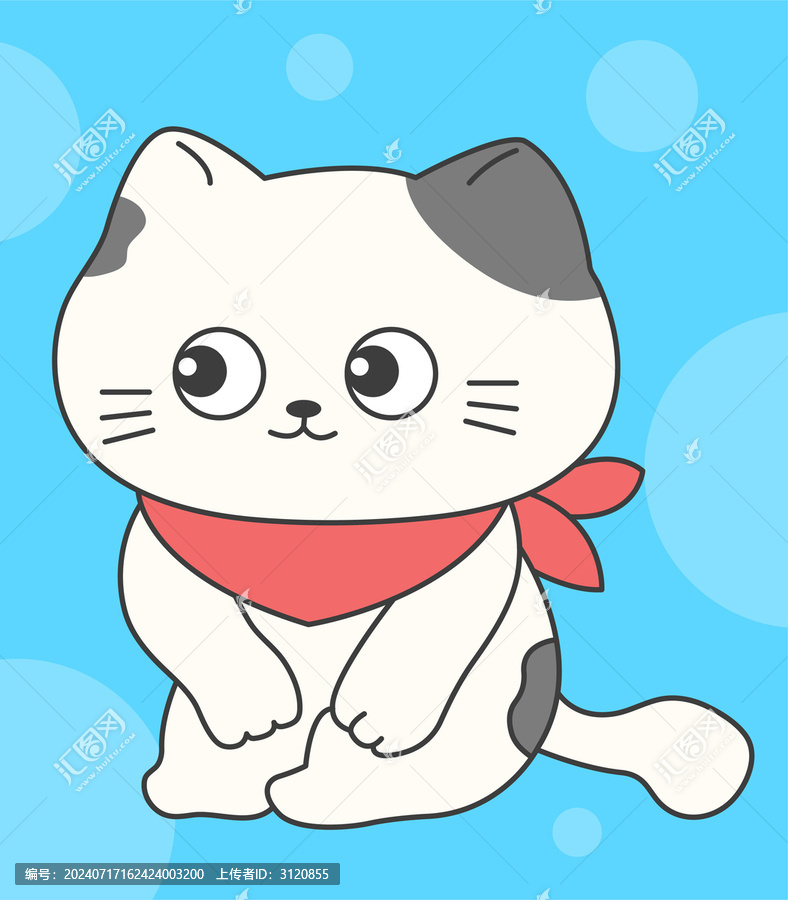 搞怪可愛卡通小貓咪矢量插畫