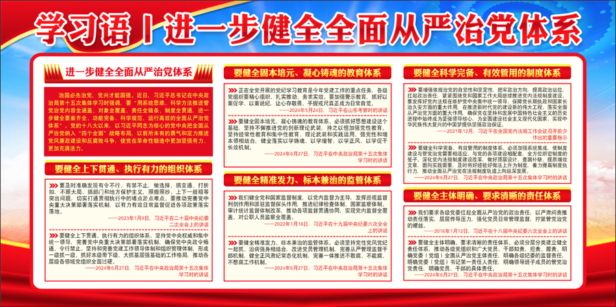 進(jìn)一步健全全面從嚴(yán)治黨體系