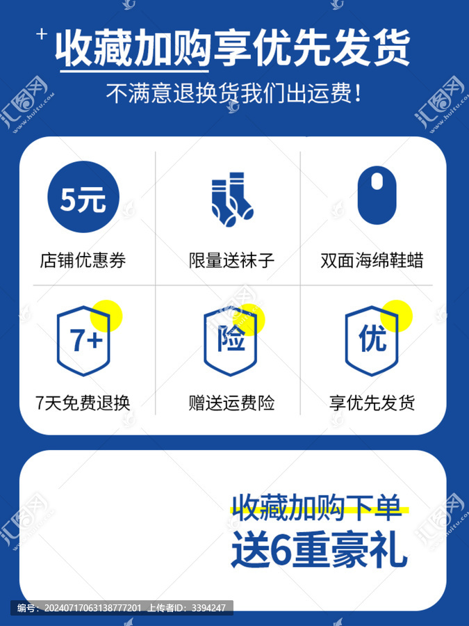 收藏加購模板