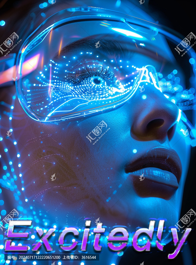 復(fù)古科技感少女夢(mèng)幻AI素材