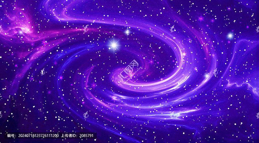紫色唯美旋渦星空軟膜