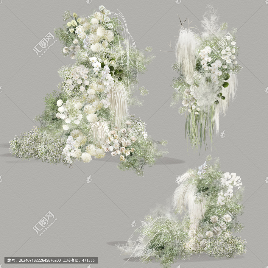 婚禮白綠花藝設(shè)計
