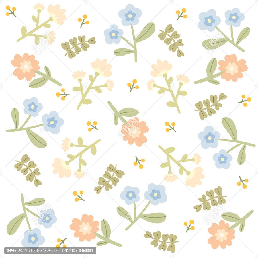 粉藍(lán)碎花