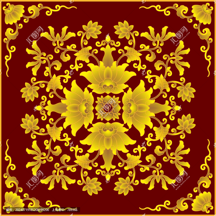 金色花紋描金花紋