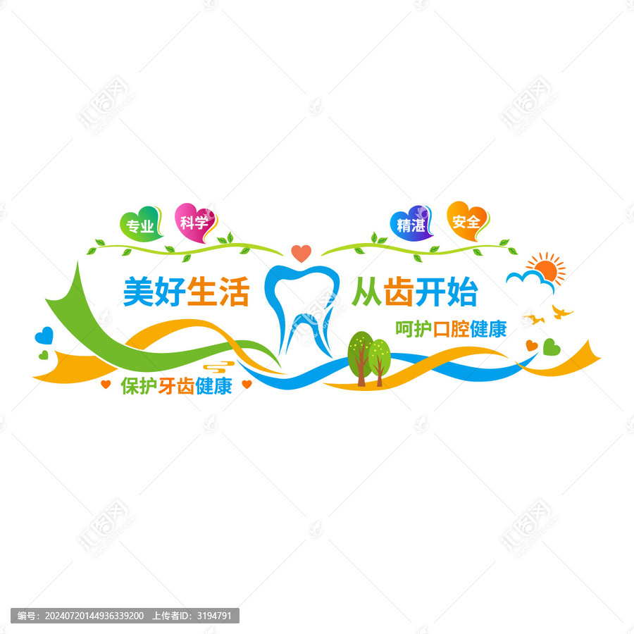 保護(hù)牙齒文化墻