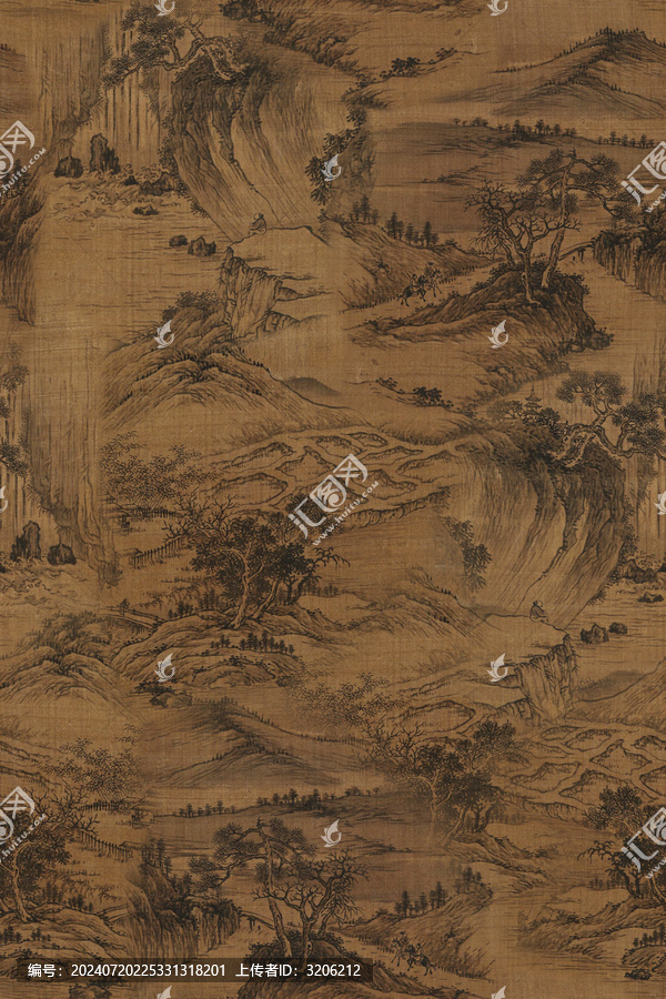 山水畫數(shù)碼印花花型