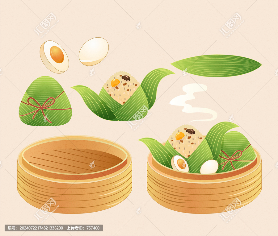 端午節(jié)元素插畫