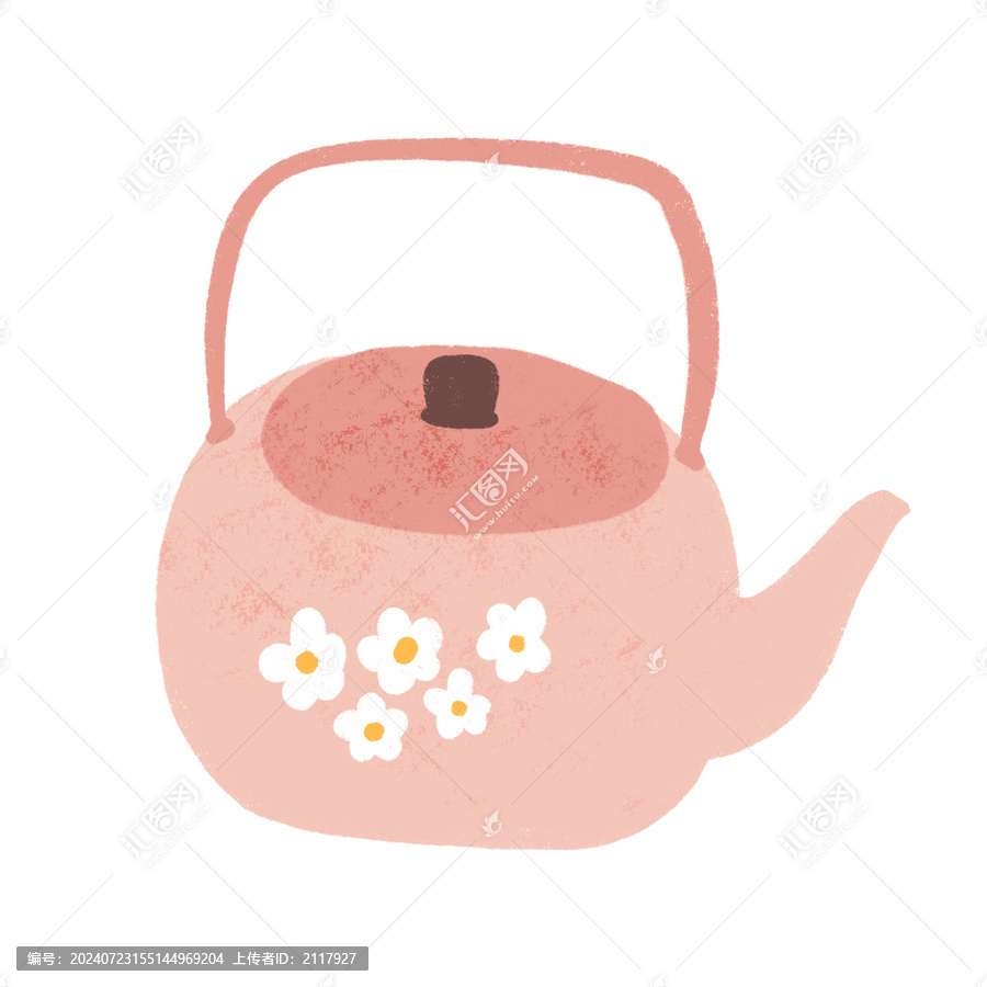 一個粉色茶壺