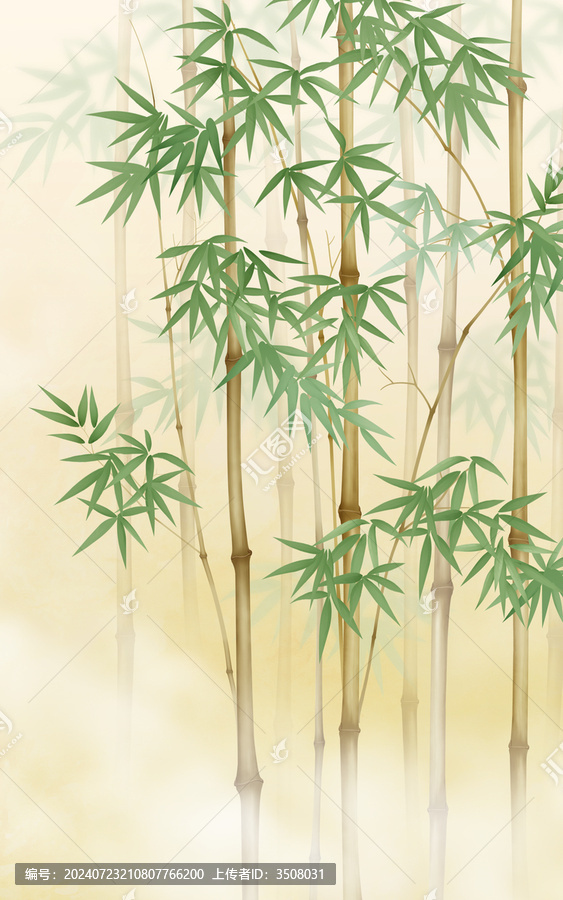 新中式竹子畫