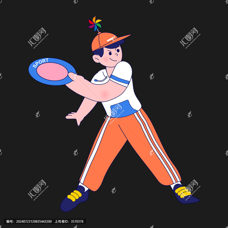 玩飛盤的男孩