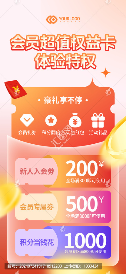 VIP營銷權(quán)益手機海報