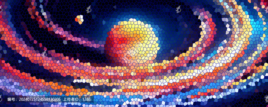 太陽(yáng)系太空星球宇宙抽象藝術(shù)背景
