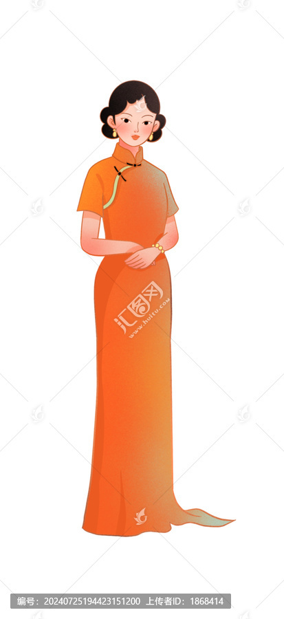 扁平民國(guó)人物國(guó)潮國(guó)風(fēng)手繪插畫(huà)