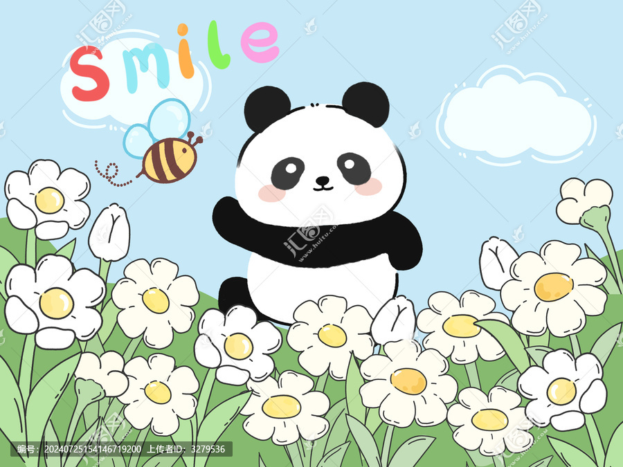 卡通熊貓花園祝?；ɑ軇游锊瀹? title=