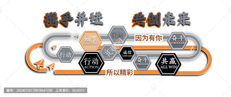 橘色時尚企業(yè)背景墻