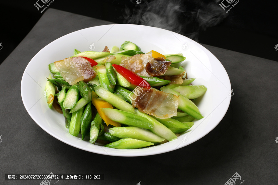鮮蘆筍炒臘肉