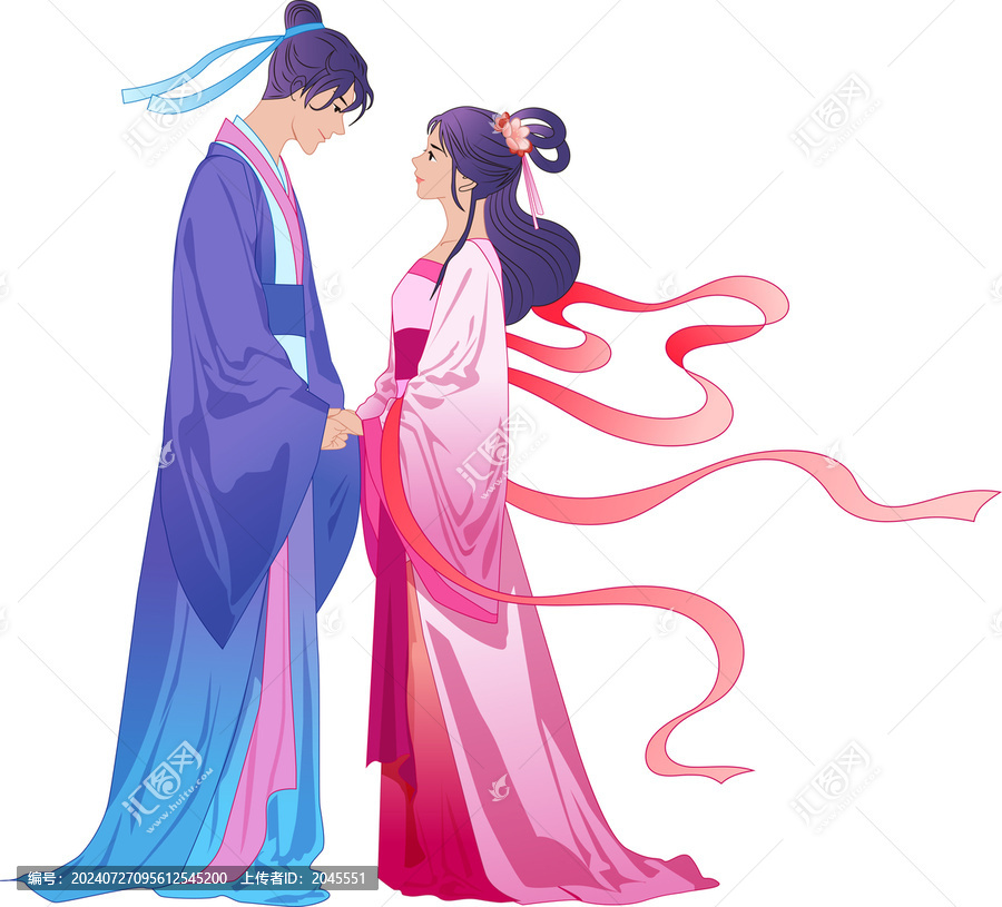 牛郎織女漢服古裝男女