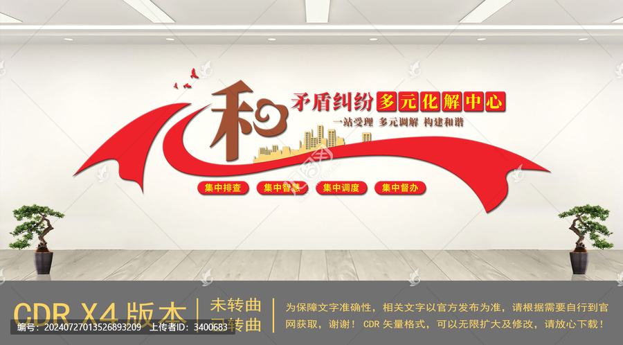 矛盾糾紛多元化解中心社區(qū)文化墻