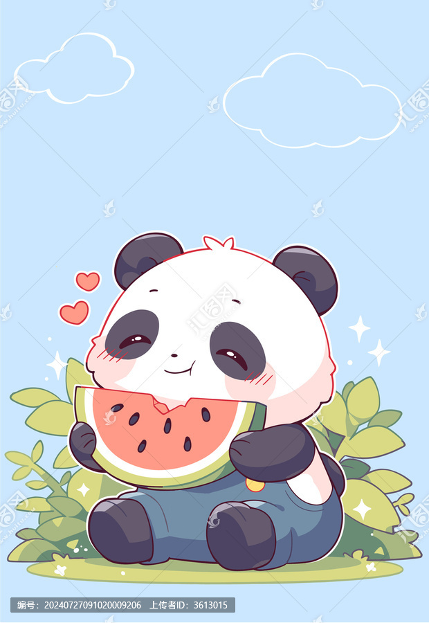 熊貓吃西瓜