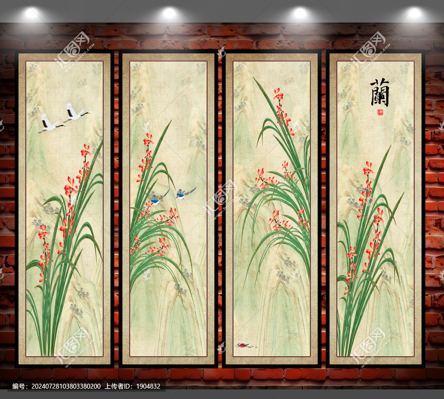 蘭花裝飾畫