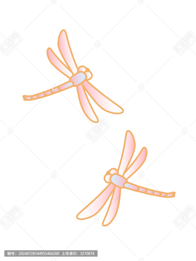 蜻蜓夏日國風(fēng)透明底高清素材