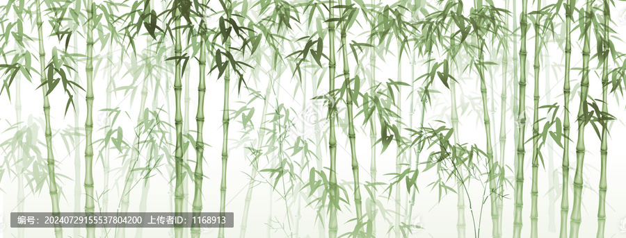 巨幅水墨竹子背景墻