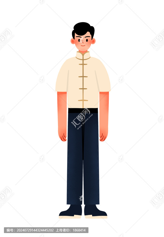 扁平民國人物國潮國風(fēng)手繪插畫