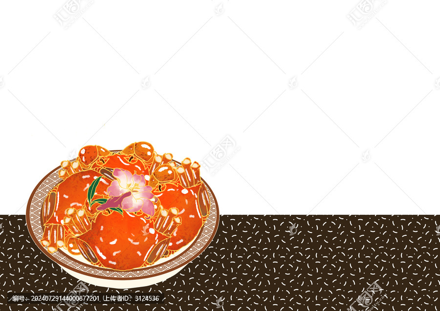 安徽特色美食小吃黃酒蒸三臺青蟹