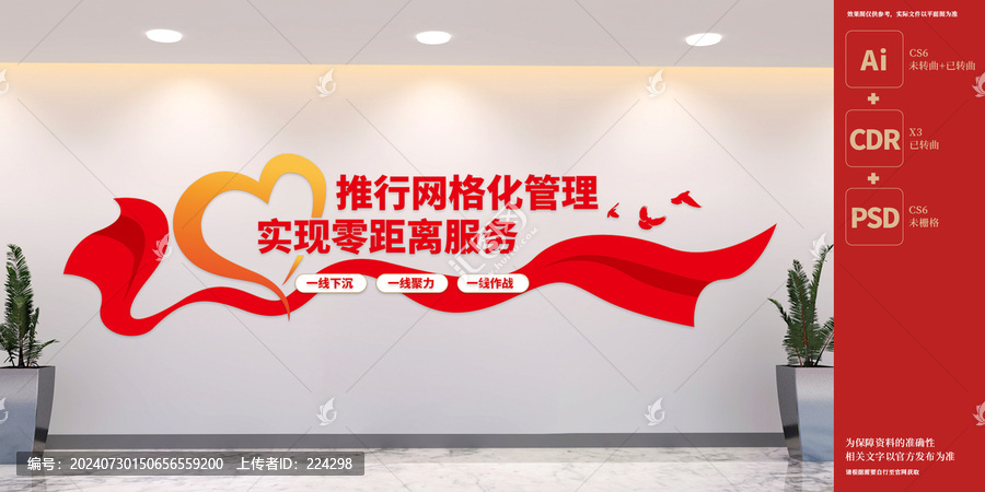 網(wǎng)格化管理服務(wù)中心文化墻