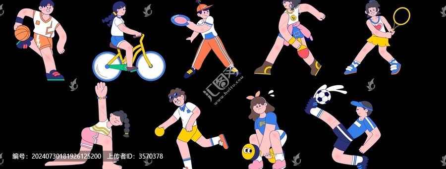 運(yùn)動人物線條可編輯