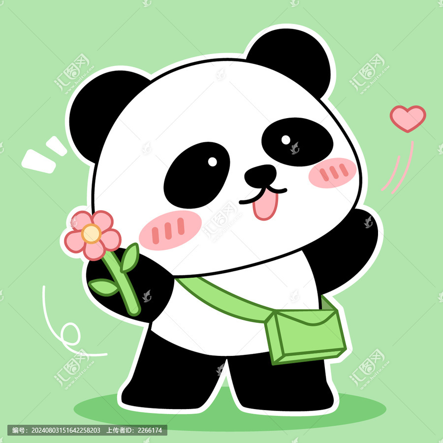 拿花花的熊貓