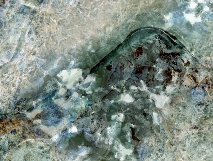 藍(lán)灰色流水紋大理石紋理