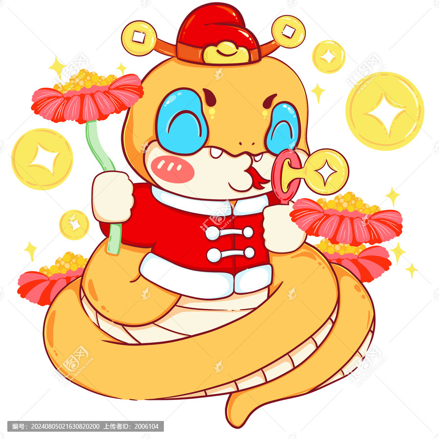 2025蛇年月歷四月鮮花吹泡泡
