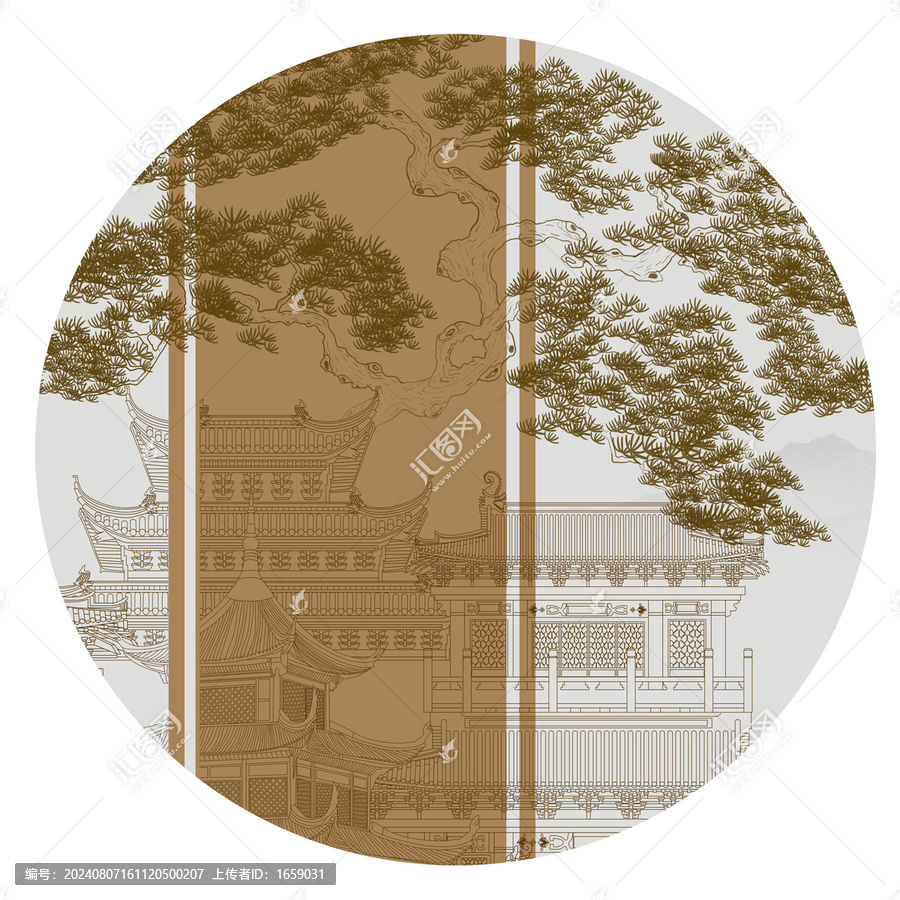 迎客松裝飾畫