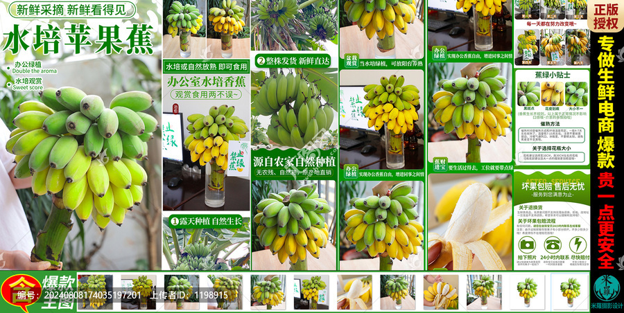 水培香蕉蘋果蕉詳情頁(yè)主圖
