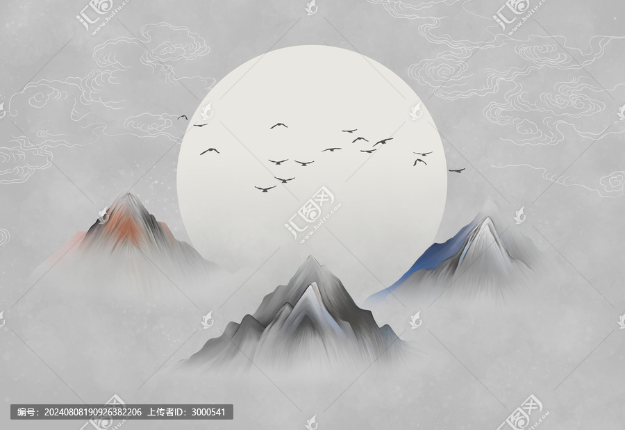 意境水墨山水畫