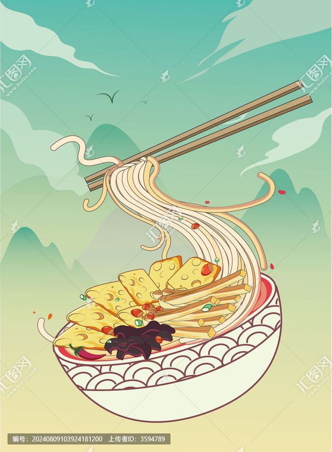 廣西柳州螺螄粉之螺里裝著螺螄粉